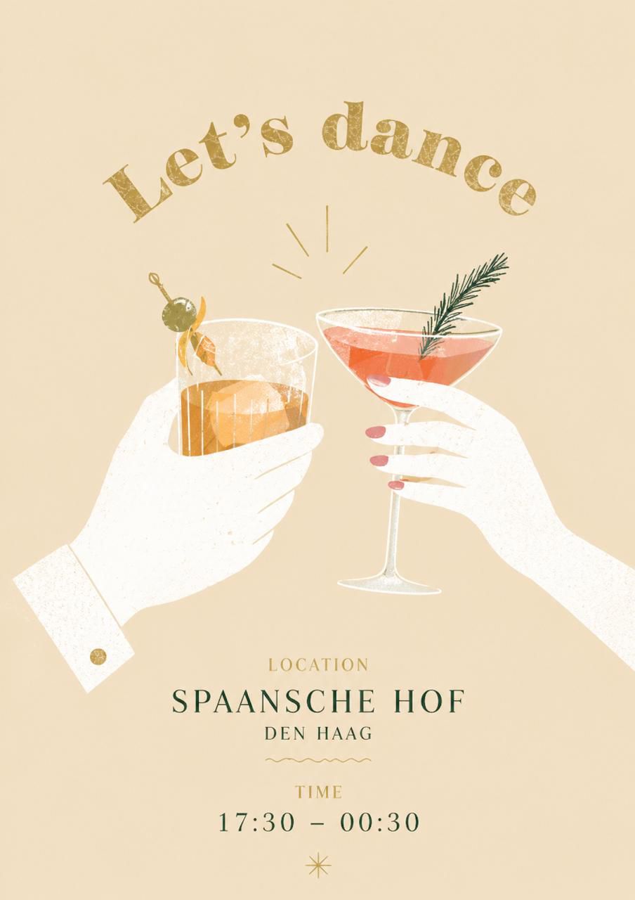 Let's dance — Spaansche Hof, Den Haag — invitation